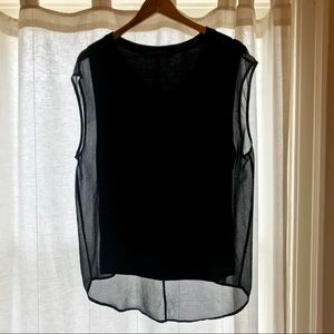 Zara black chiffon top